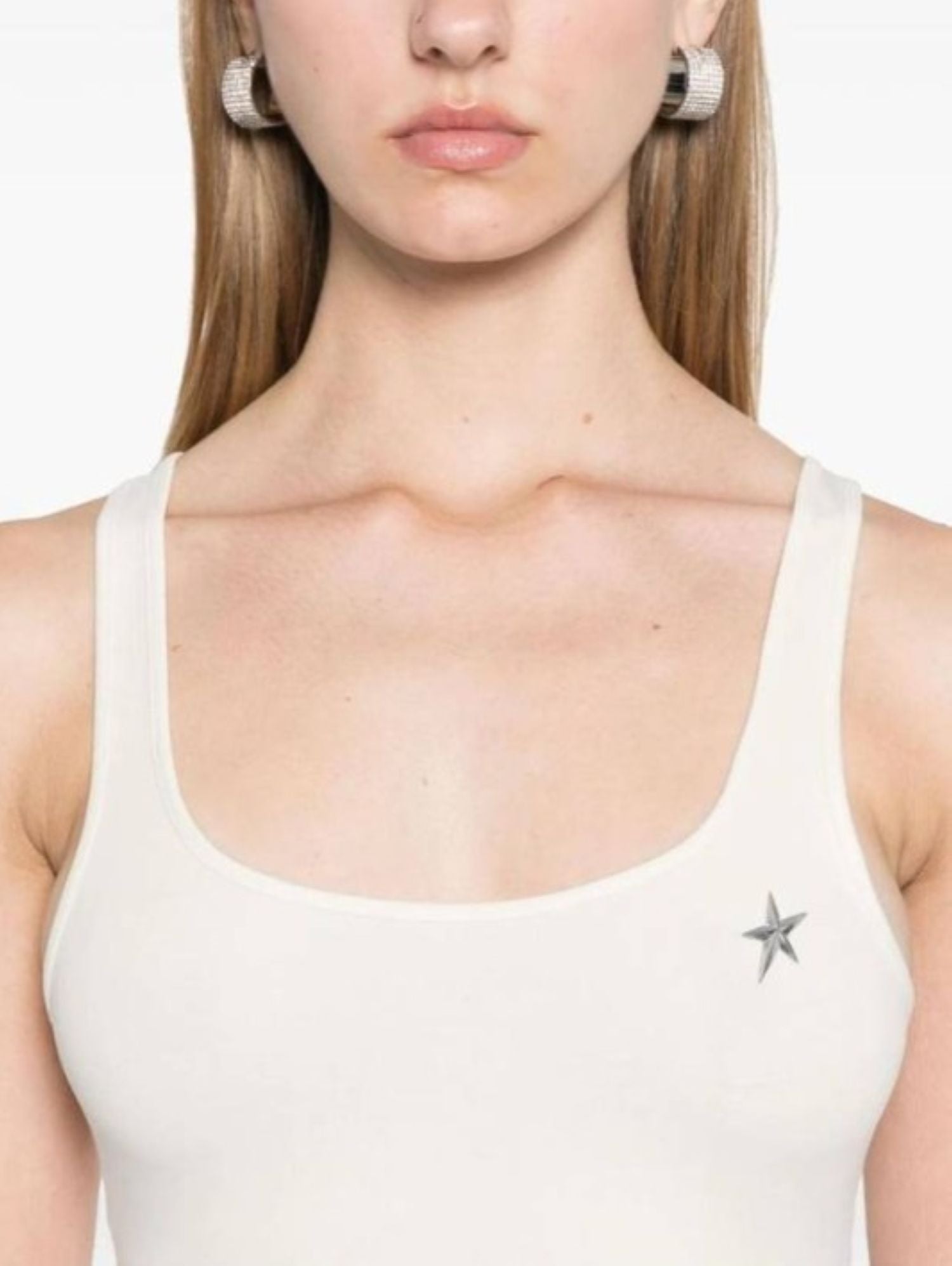 WHITE MUGLER STAR BODYSUIT
