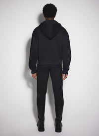 BLACK MUGLER LOGO HOODIE