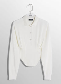 OFF-WHITE CORSETED POLO