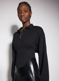 OFF-WHITE CORSETED POLO
