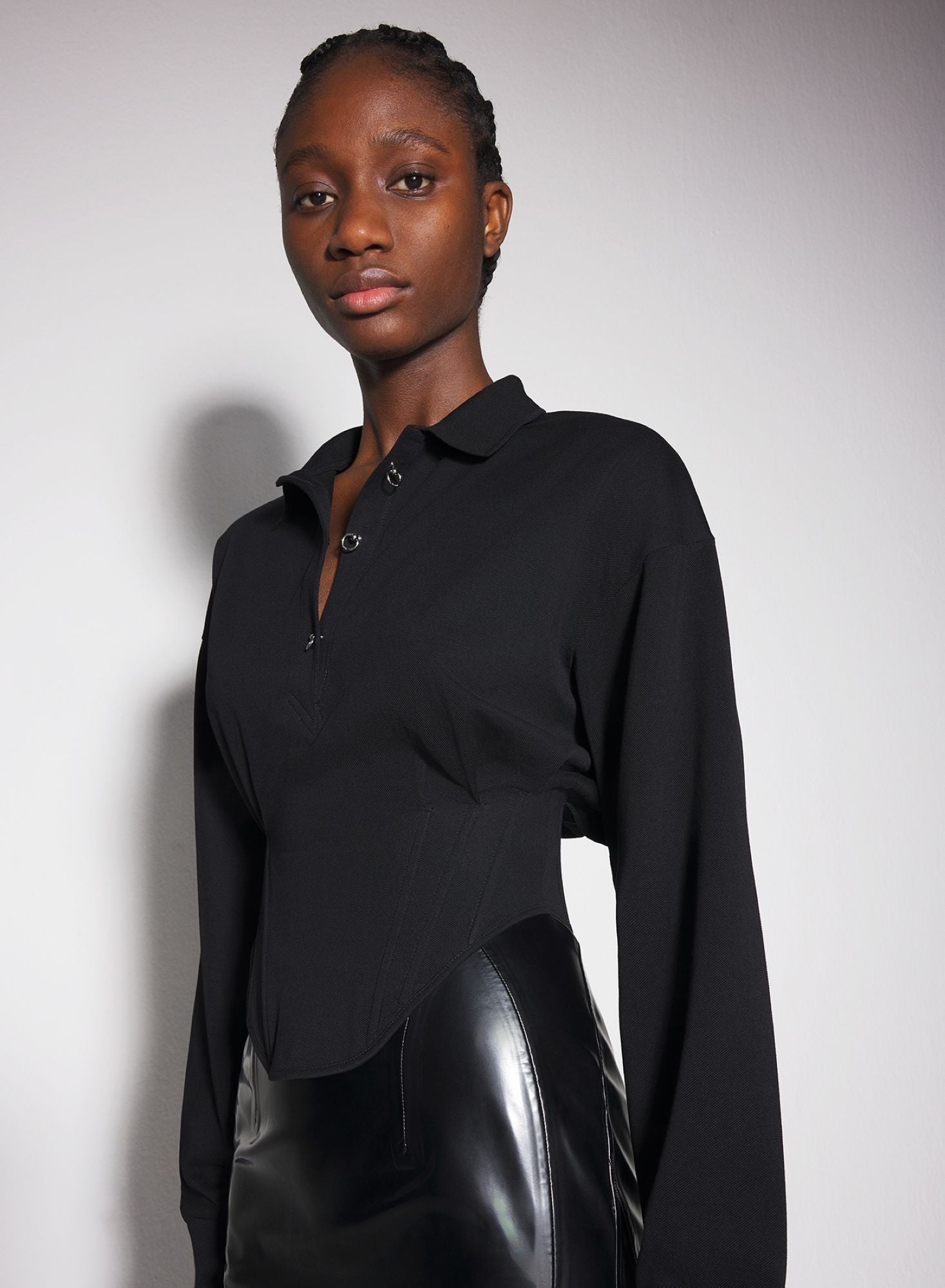 OFF-WHITE CORSETED POLO