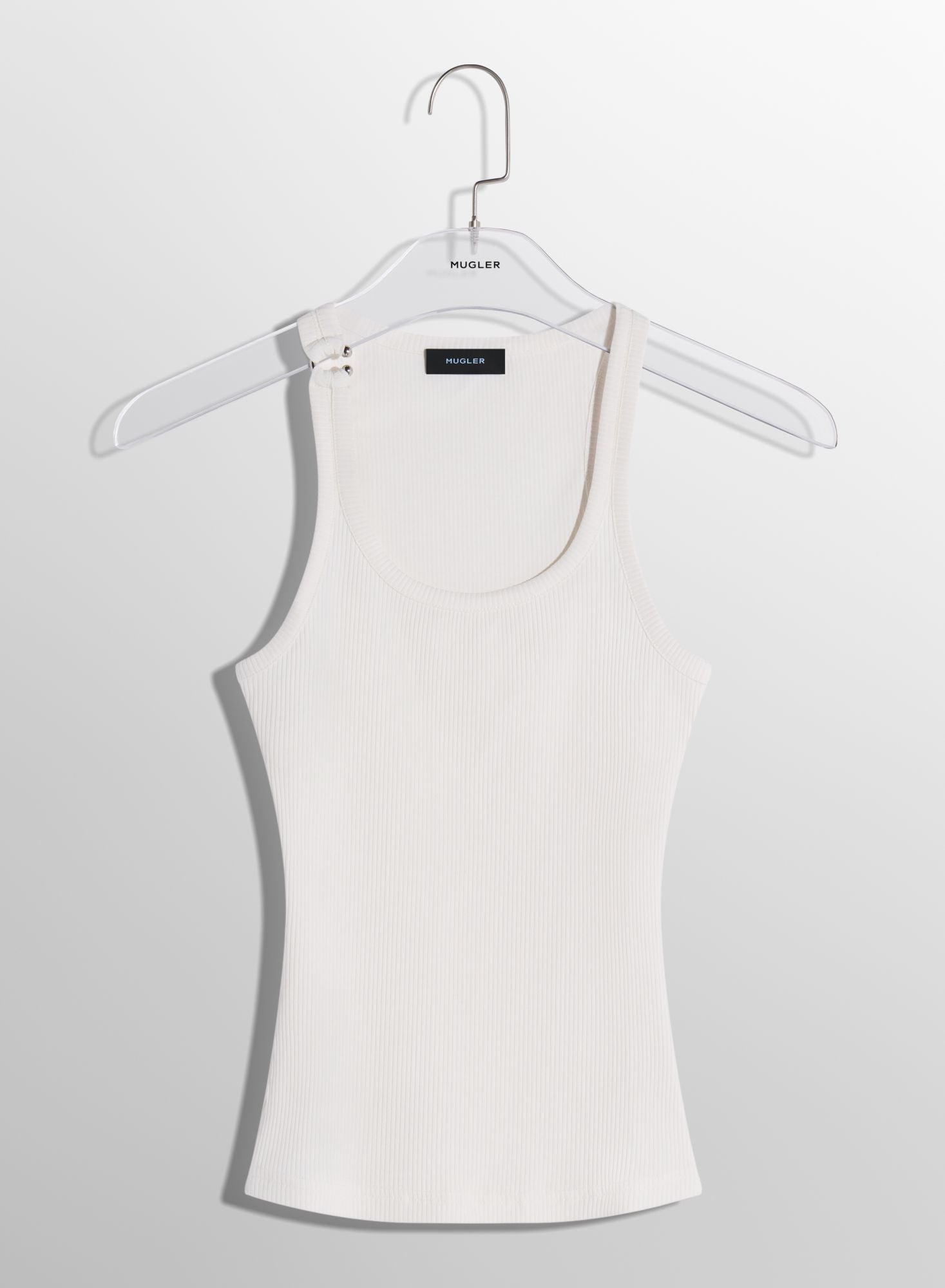 WHITE PIERCED TANK TOP