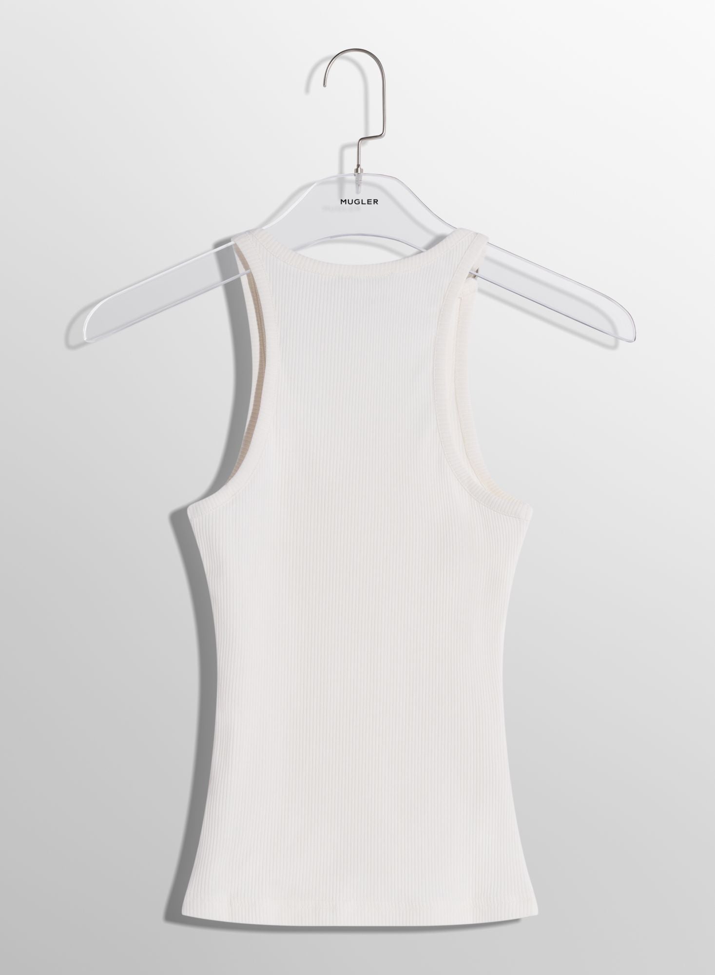 WHITE PIERCED TANK TOP