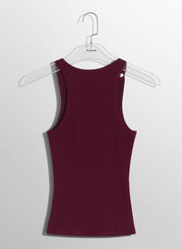 WHITE PIERCED TANK TOP