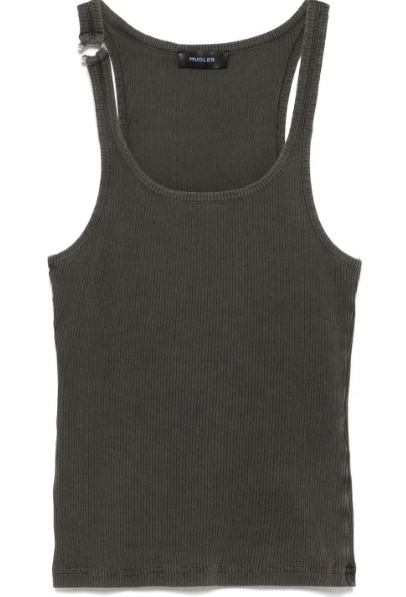 WHITE PIERCED TANK TOP
