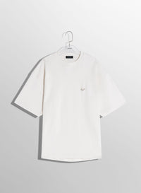 WHITE OVERSIZED PIERCED T-SHIRT