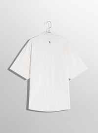 WHITE OVERSIZED PIERCED T-SHIRT