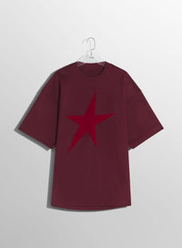 BLACK STAR VELVET T-SHIRT
