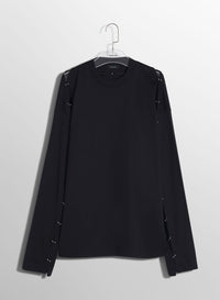BLACK PIERCED T-SHIRT