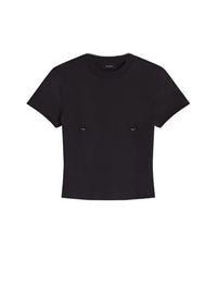 BLACK // black pierced baby t-shirt