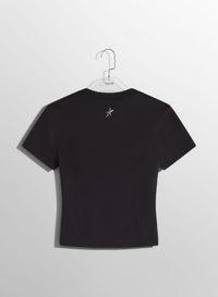 BLACK // black pierced baby t-shirt