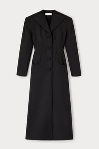 BLACK  JOSEPH TAILOR manteau long avec col châle et détails de boutons