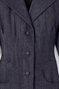 Manteau Joseph structuré en denim - Dark Blue