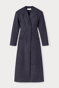 Manteau Joseph structuré en denim - Dark Blue
