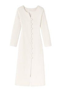 Manteau Carmen texturé longiligne - Écru