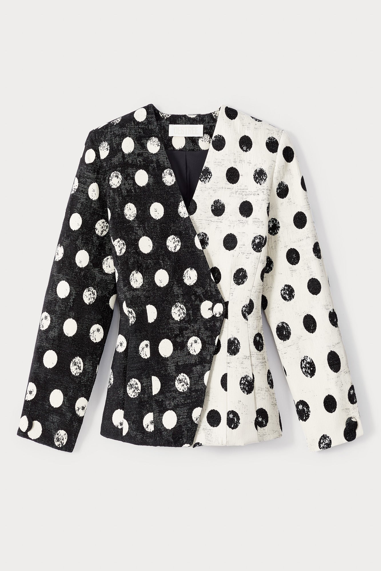 BLACK & WHITE ALOISE POLKA DOTS blazer à pois