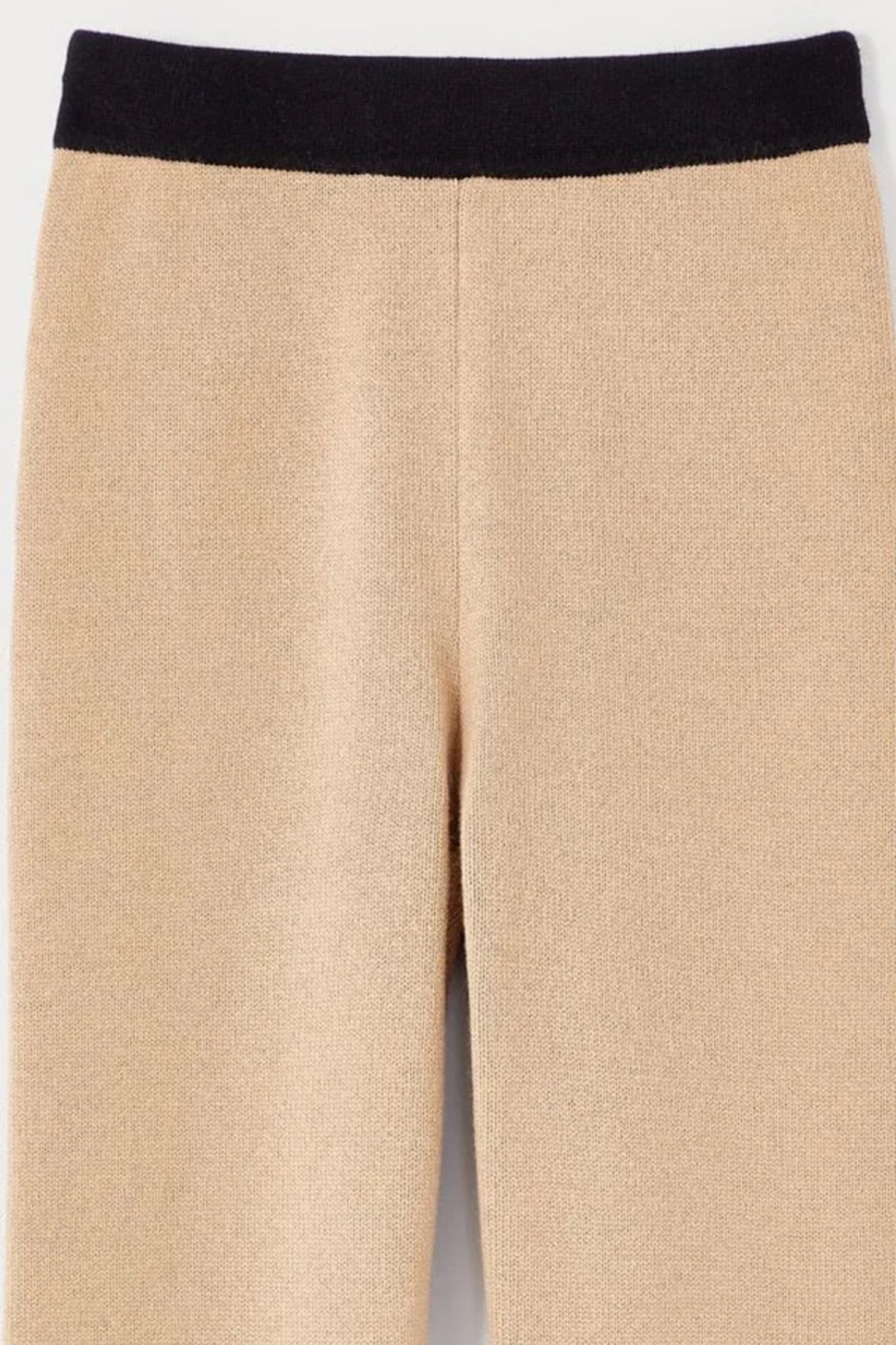 Pantalon Lorna en maille laine - Beige & Black