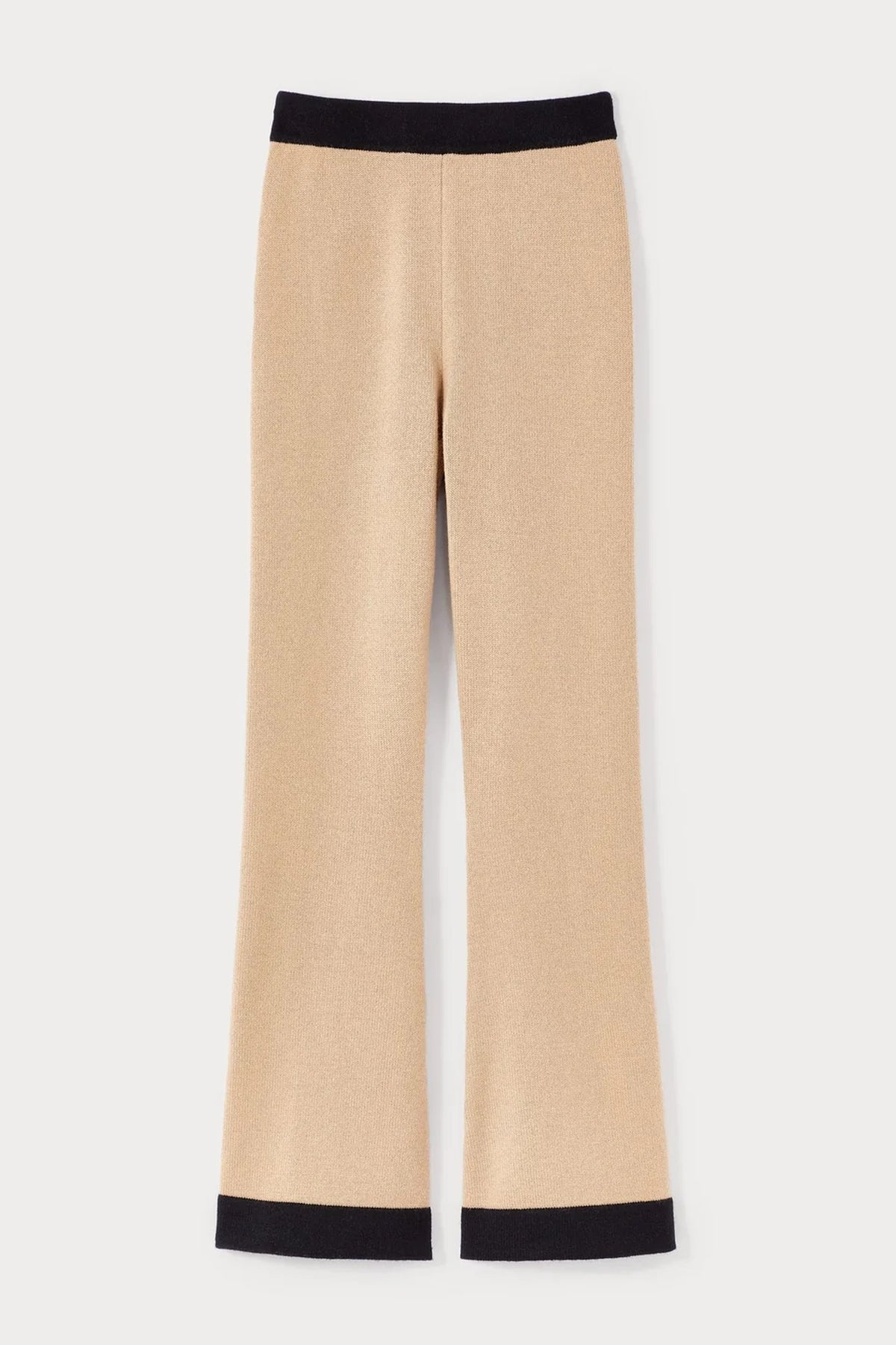 Pantalon Lorna en maille laine - Beige & Black
