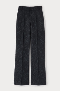 BLACK  YOSHI EMBOSSED pantalon évasé en relief