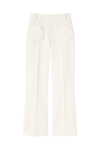 Pantalon Olafur évasé avec détails de poches - Écru