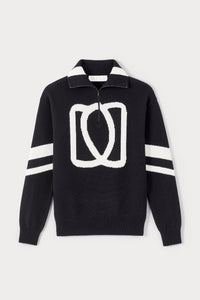 Pull Doris col camion en laine - Black & White