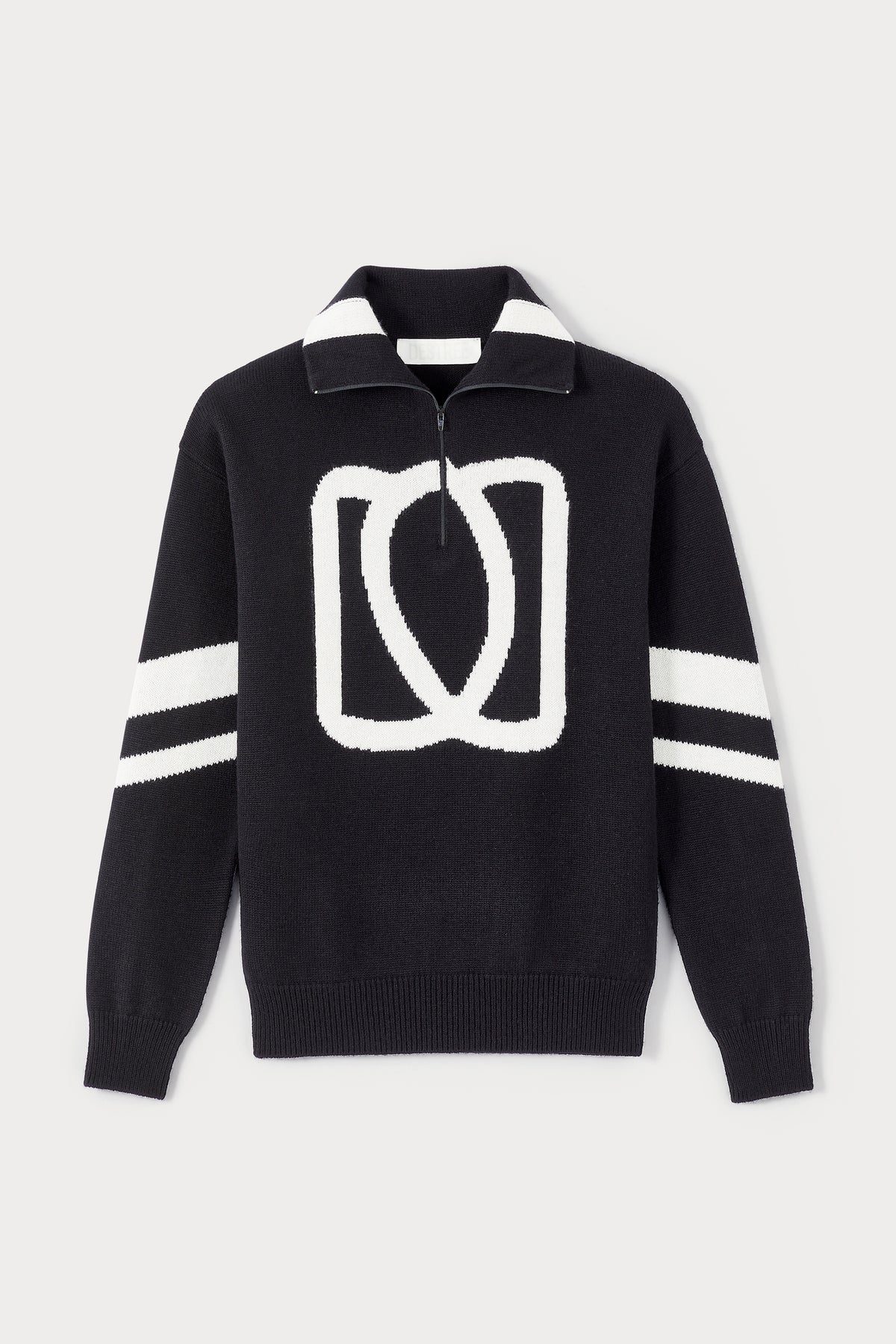 Pull Doris col camion en laine - Black & White