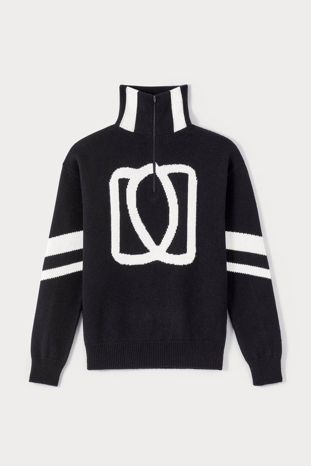 Pull Doris col camion en laine - Black & White
