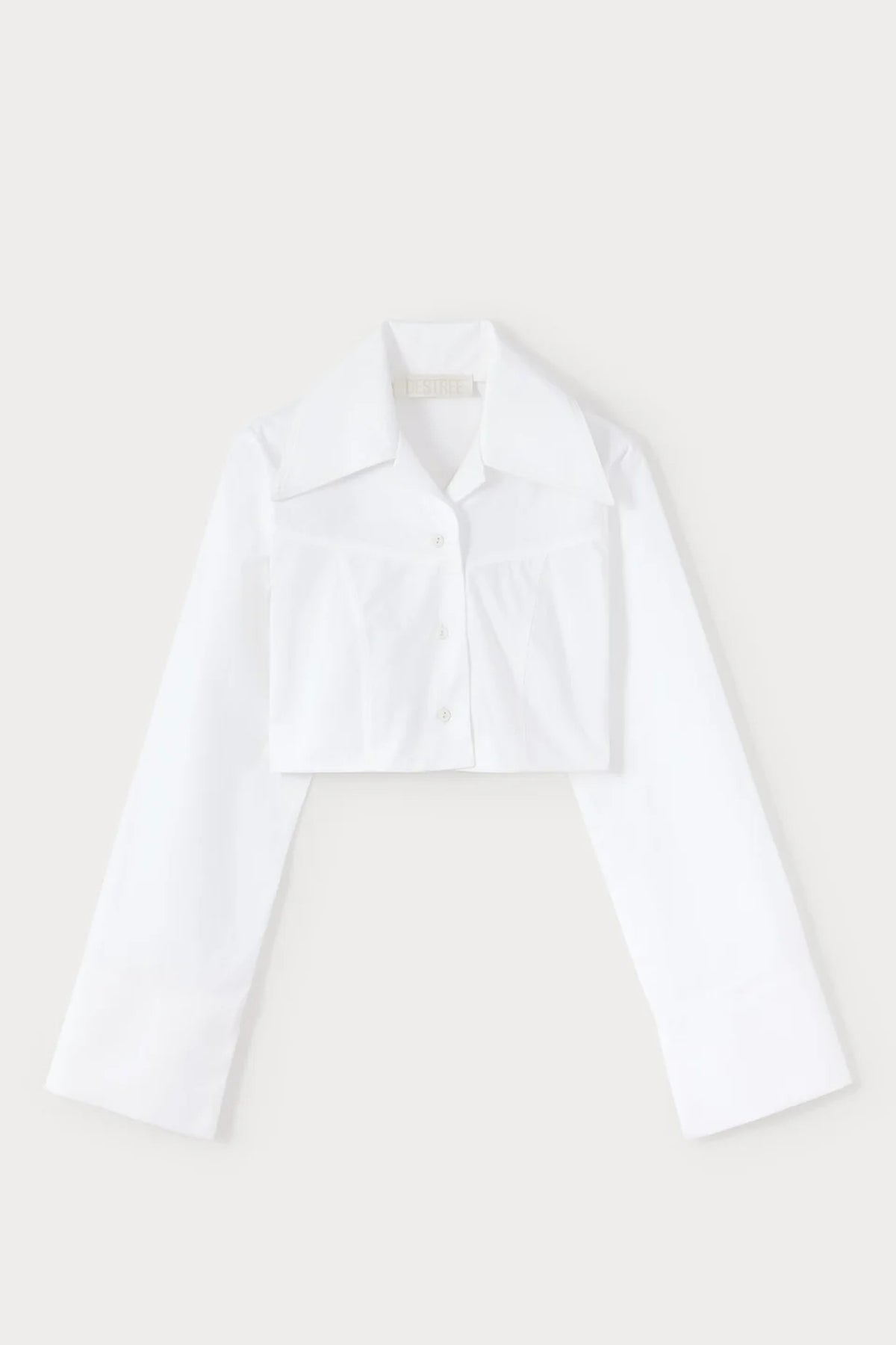 Chemise Chiho cropped en popeline - White