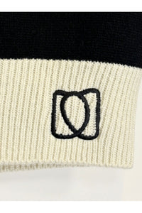 Pull Thilo sans manche en laine - Black & White