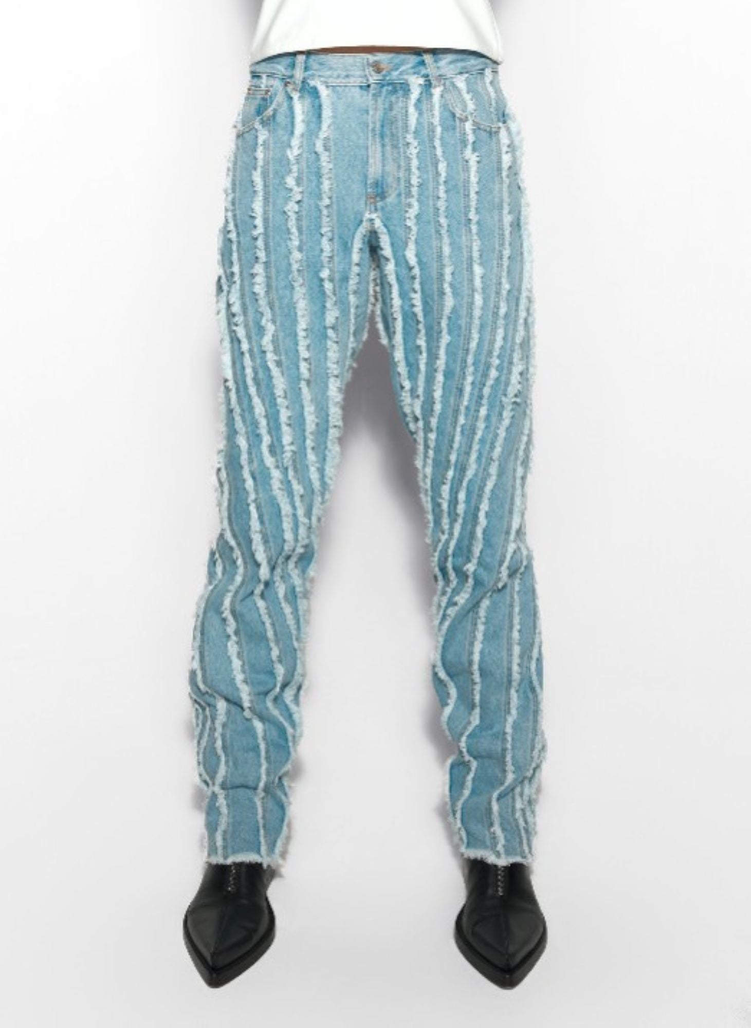 BLUE SPIRAL BAGGY JEANS