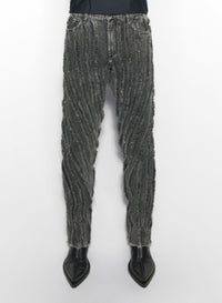 BLUE SPIRAL BAGGY JEANS