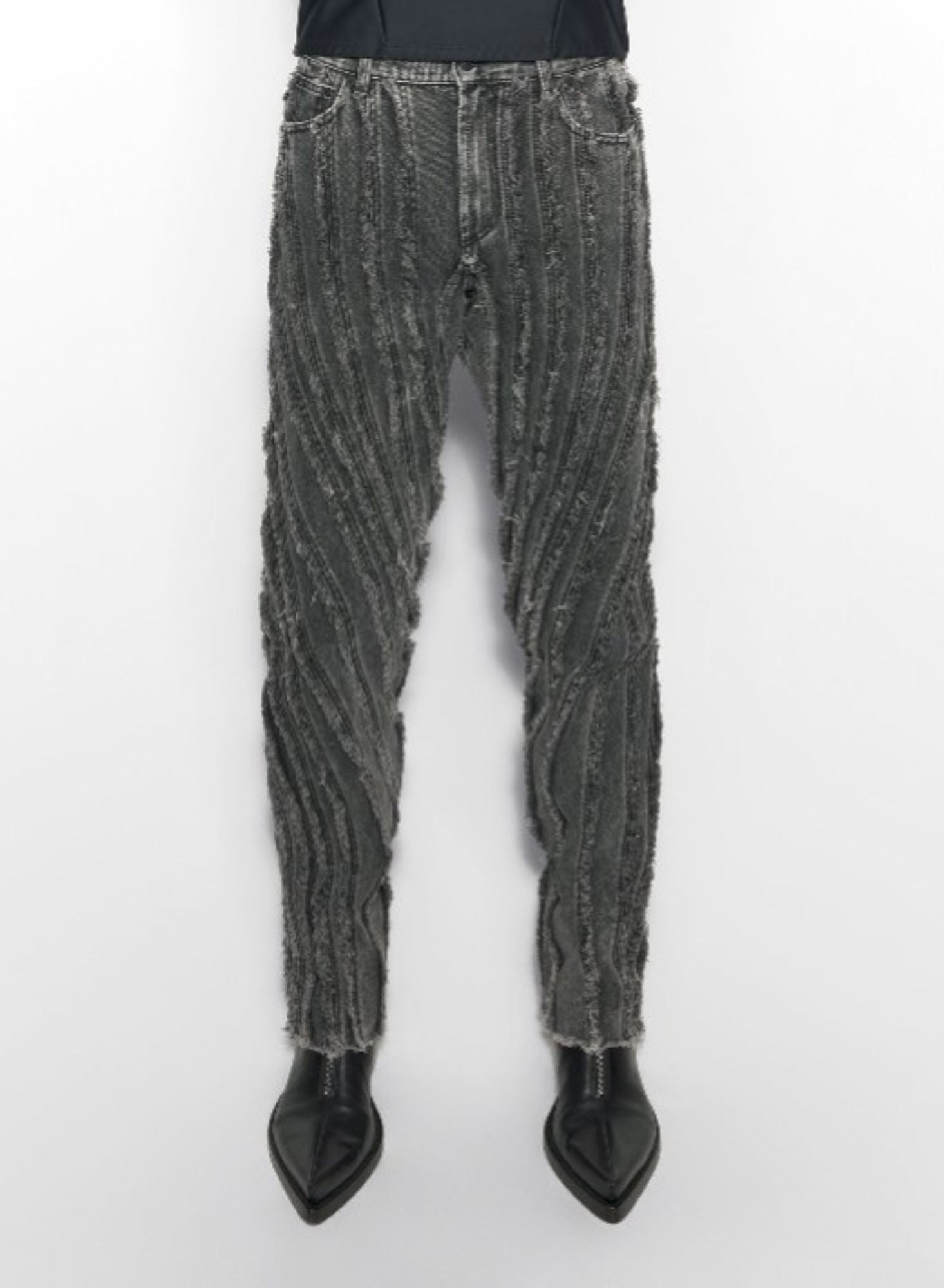 BLUE SPIRAL BAGGY JEANS
