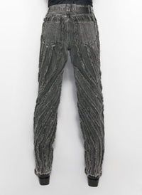 BLUE SPIRAL BAGGY JEANS