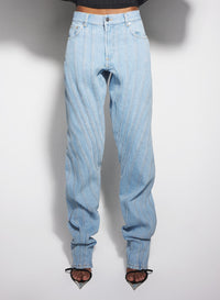 BLUE SPIRAL BAGGY JEANS