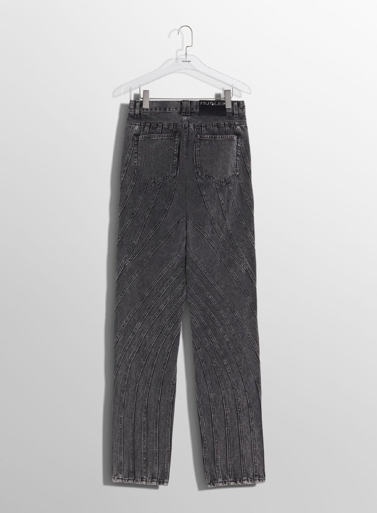 WASHED BLACK // black spiral baggy jeans