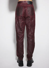 VAMPIRE // vampire red waxed spiral baggy jeans