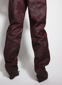 VAMPIRE // vampire red waxed spiral baggy jeans