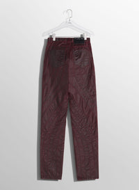 VAMPIRE // vampire red waxed spiral baggy jeans