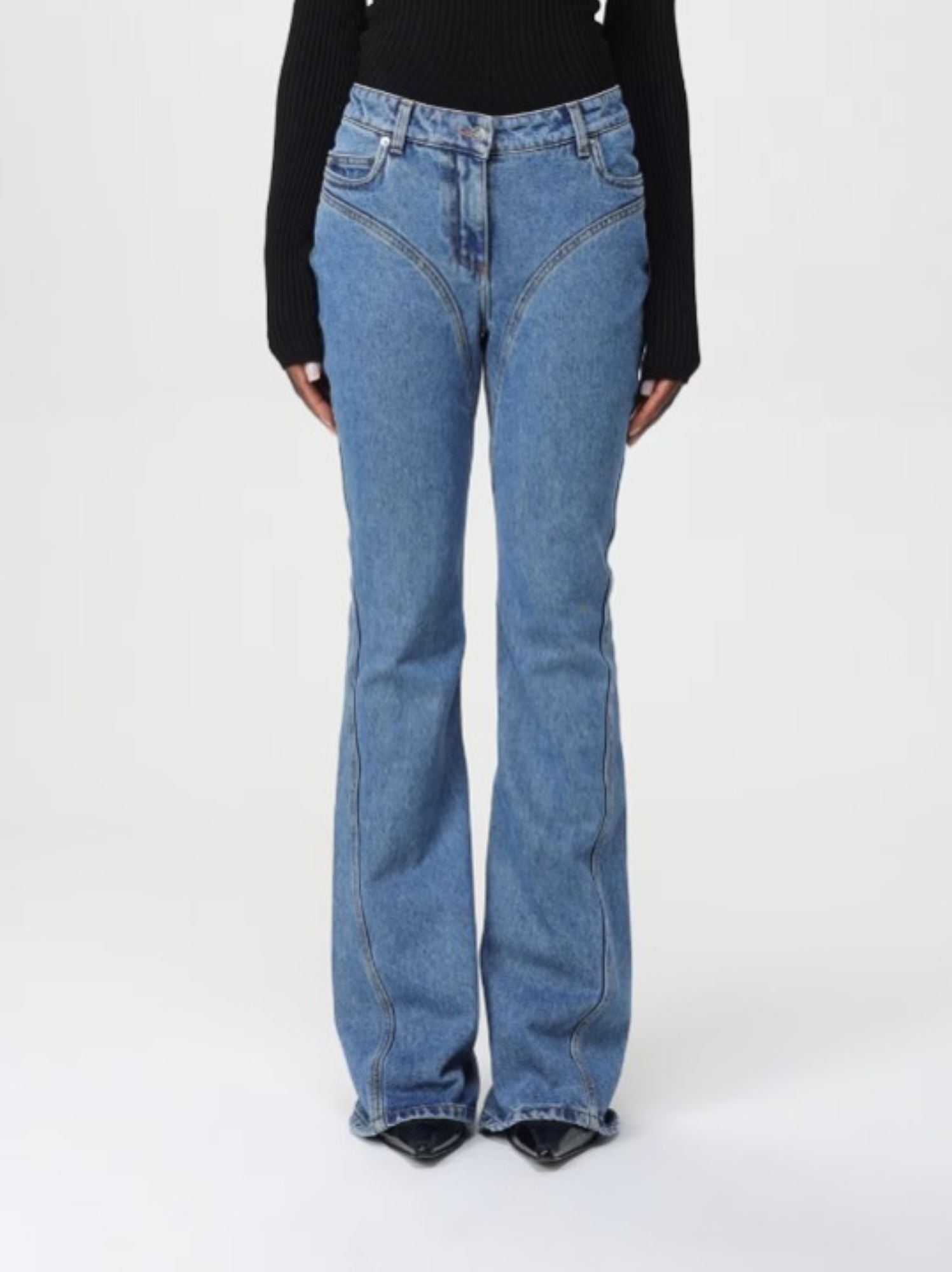 BLUE FLARED JEANS