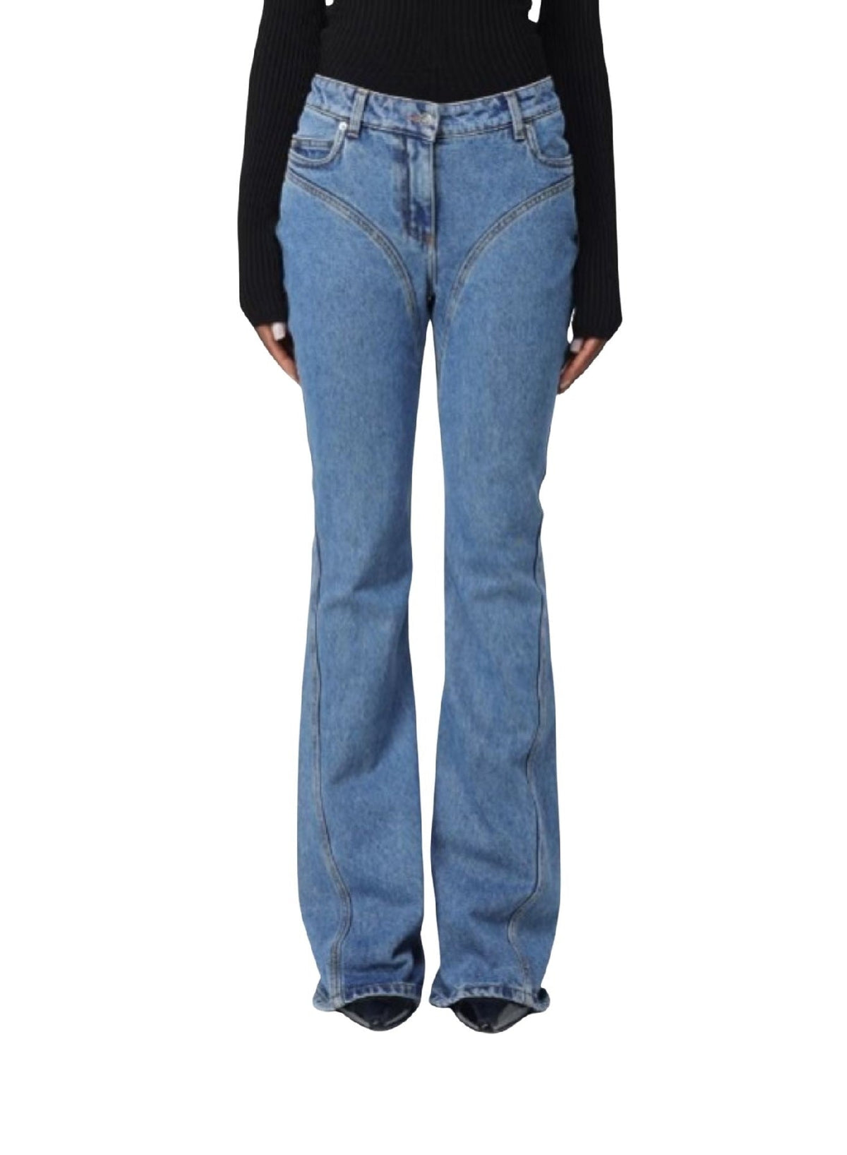TOKYO DARK BLUE // blue flared jeans