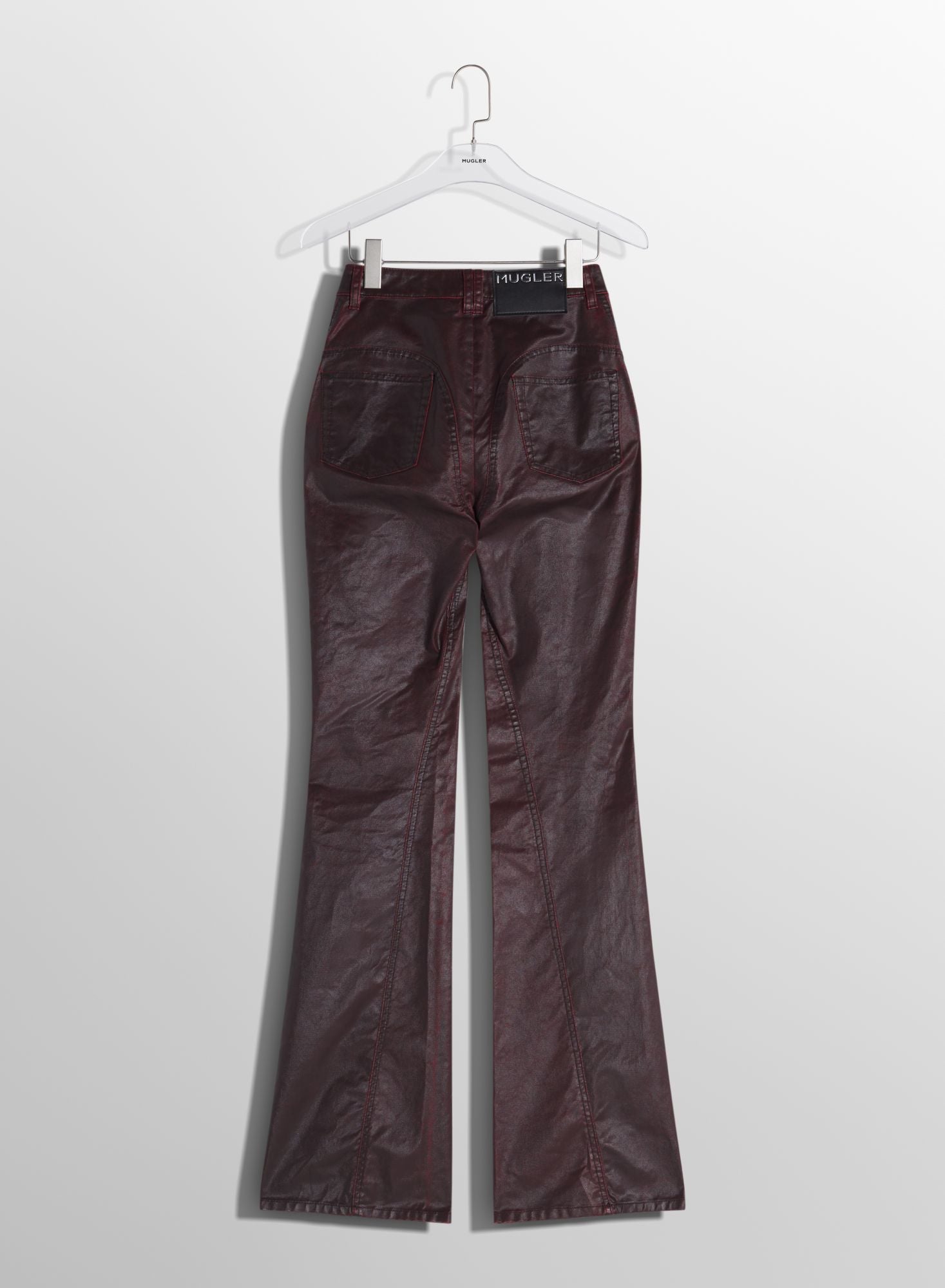 VAMPIRE RED WAXED DENIM PANTS