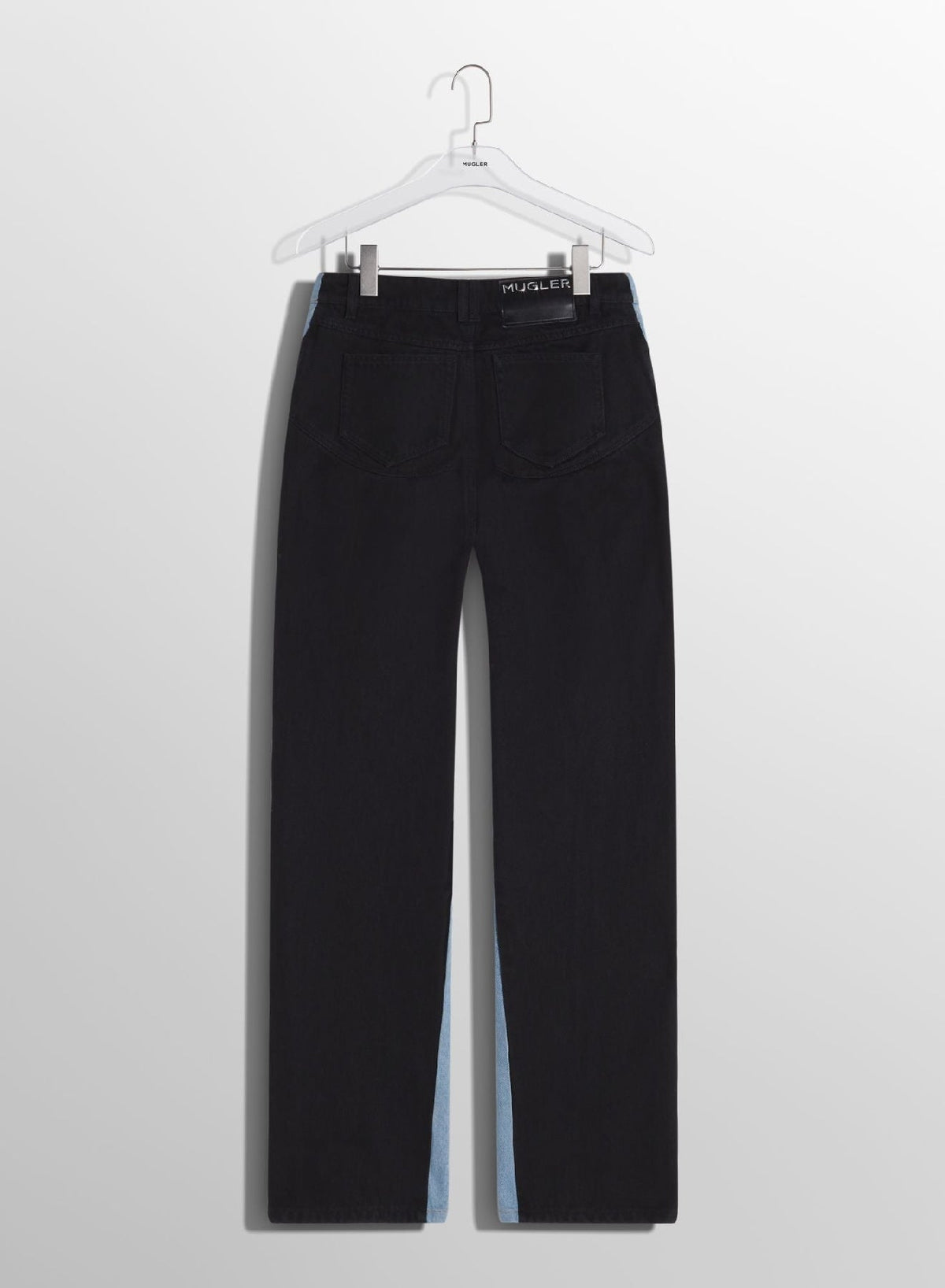 TOKYO BLUE / BLACK // blue bi-color straight leg jeans