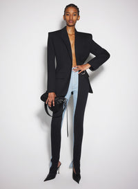 BLUE BI-COLOR SKINNY JEANS