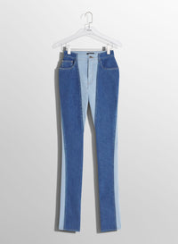 BLUE BI-COLOR SKINNY JEANS