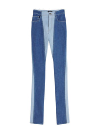 TOKYO BLUE/DARK TOKYO BLU // blue bi-color skinny jeans