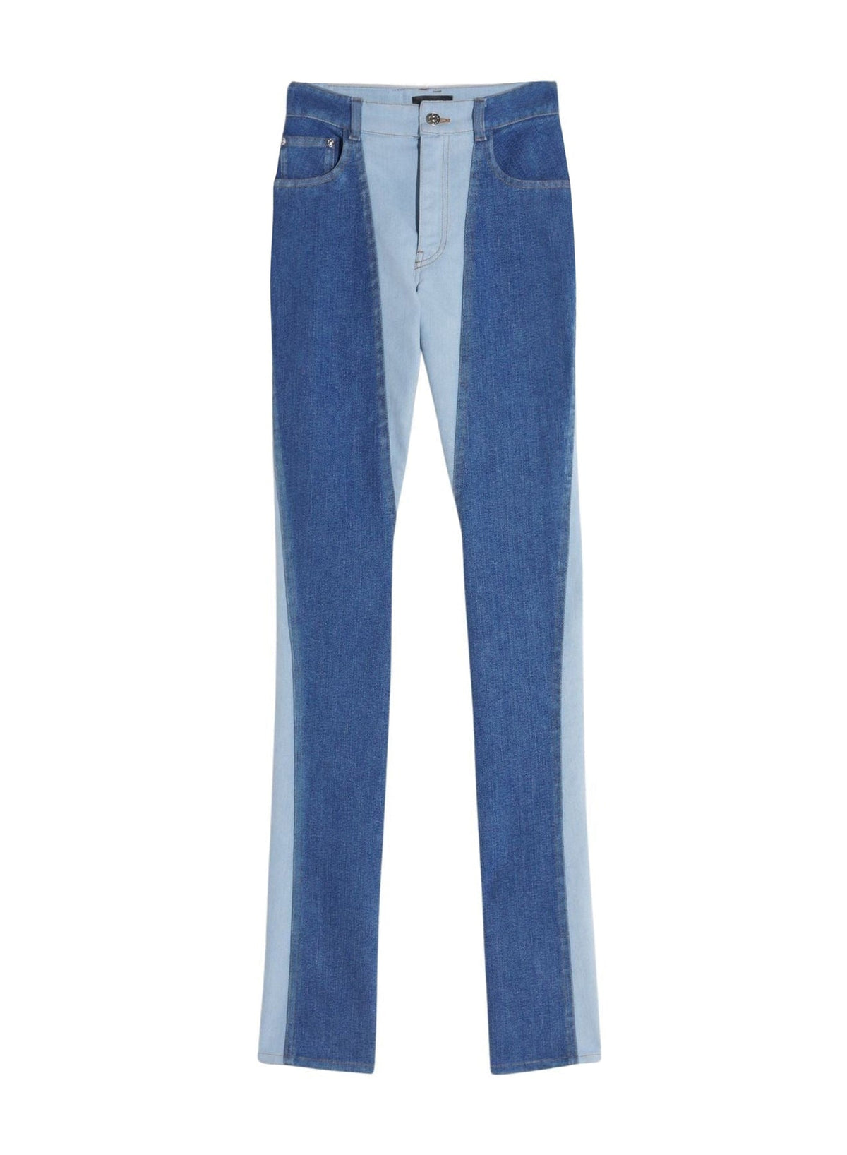 TOKYO BLUE/DARK TOKYO BLU // blue bi-color skinny jeans
