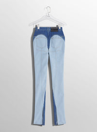 TOKYO BLUE/DARK TOKYO BLU // blue bi-color skinny jeans