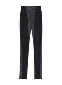 WASHED BLACK / BLACK // black bi-color skinny jeans