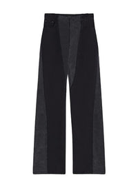 WASHED BLACK / BLACK // black bi-color straight leg jeans