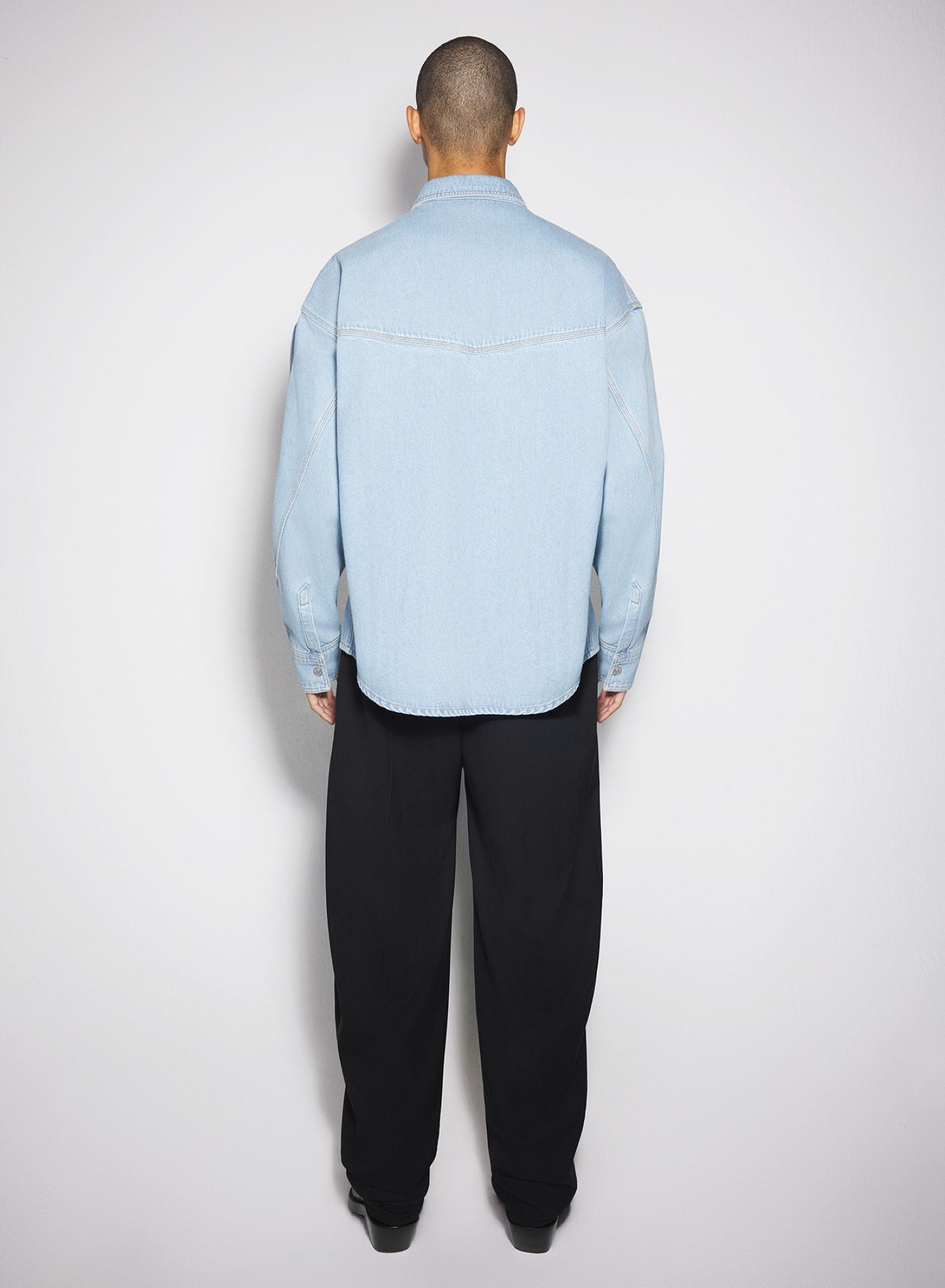 WASHED BLACK DENIM SHIRT